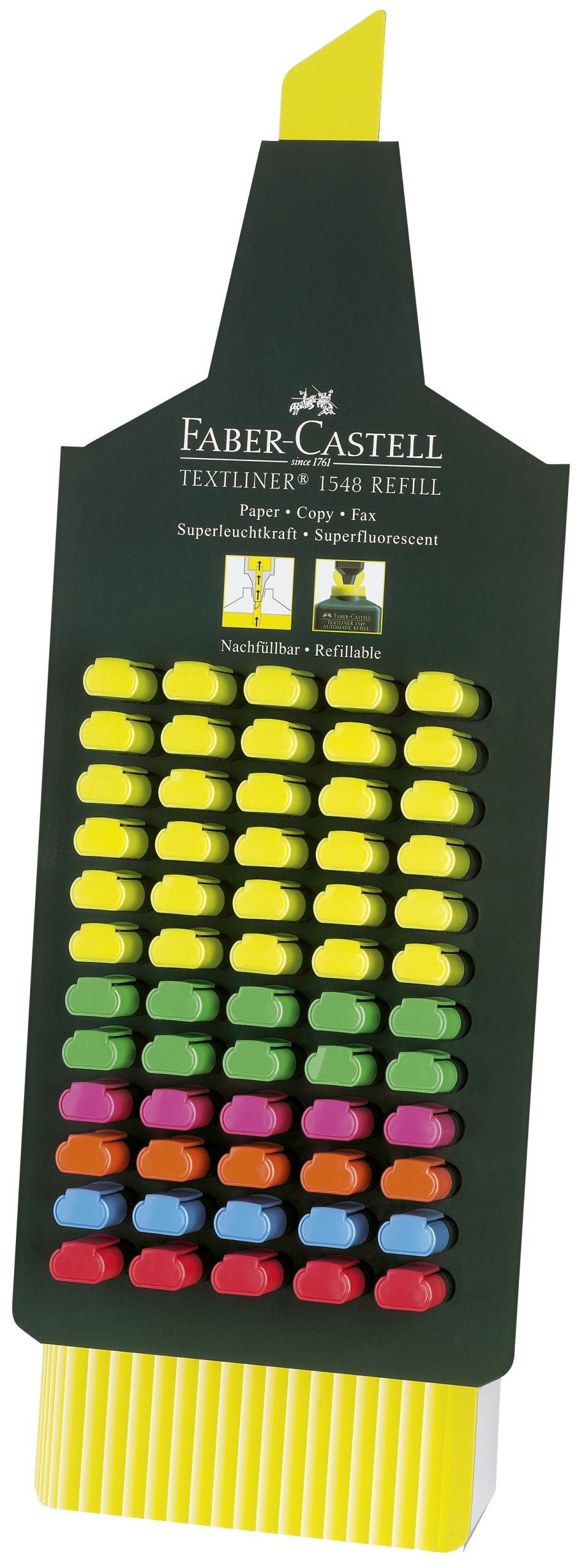 154833_Highlighter TEXTLINER 48 60x display TEXTMARKER DIVERSE CULORI 1548 II FABER-CASTELL - Image 1