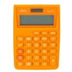 CALCULATOR BUZUNAR 12DIG ALB-PORTOCALIU 1122 DELI