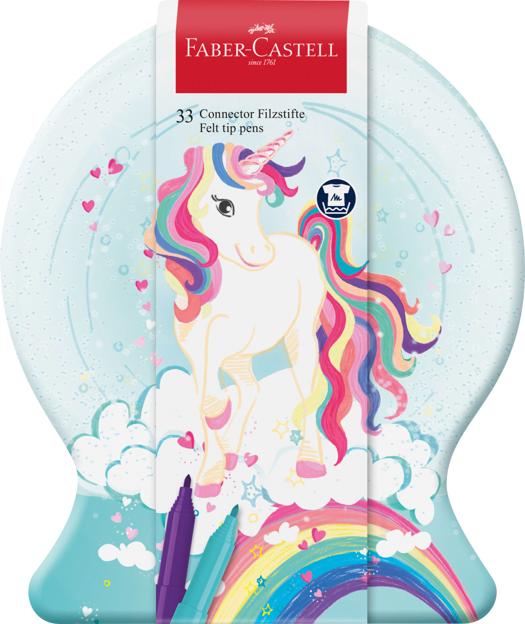 155544_Fibre-tip pen Connector unicorn CARIOCA 33 CULORI UNICORNI FABER-CASTELL - Image 1