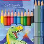 CREIOANE COLORATE 10+3 DINOZAURI FABER-CASTELL