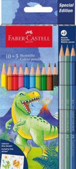 CREIOANE COLORATE 10+3 DINOZAURI FABER-CASTELL