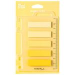 INDEX ADEZIV 12*44MM 5 CULORI GALBEN 20 FILE RIGLA DELI