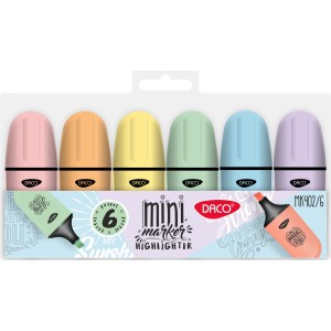 MK402/6 MARKER EVIDENTIATOR MINI PASTEL SET 60 DACO MK402/60P - Image 1