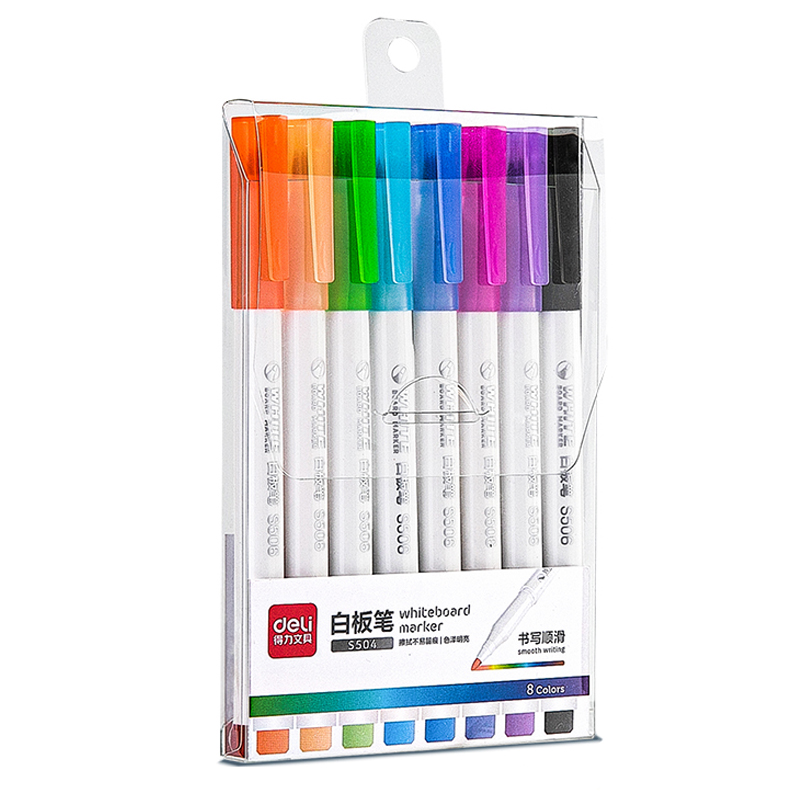 marker-whiteboard-slim-set-8-bucati-deli_2052029_5_17646657066309 MARKERE WHITEBOARD SLIM SET 8 BUC DELI - Image 1