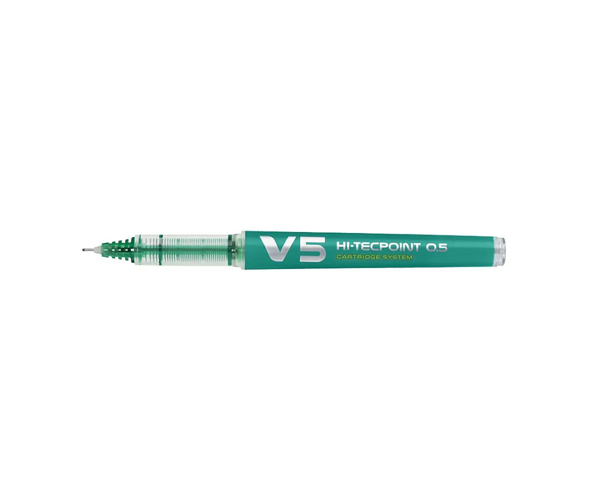roller-05mm-v5-verde-hitecpoint-pilot_12649642_1_1713329729 ROLLER 0.5MM V5 VERDE HI-TECPOINT REINCARCABIL PILOT - Image 1